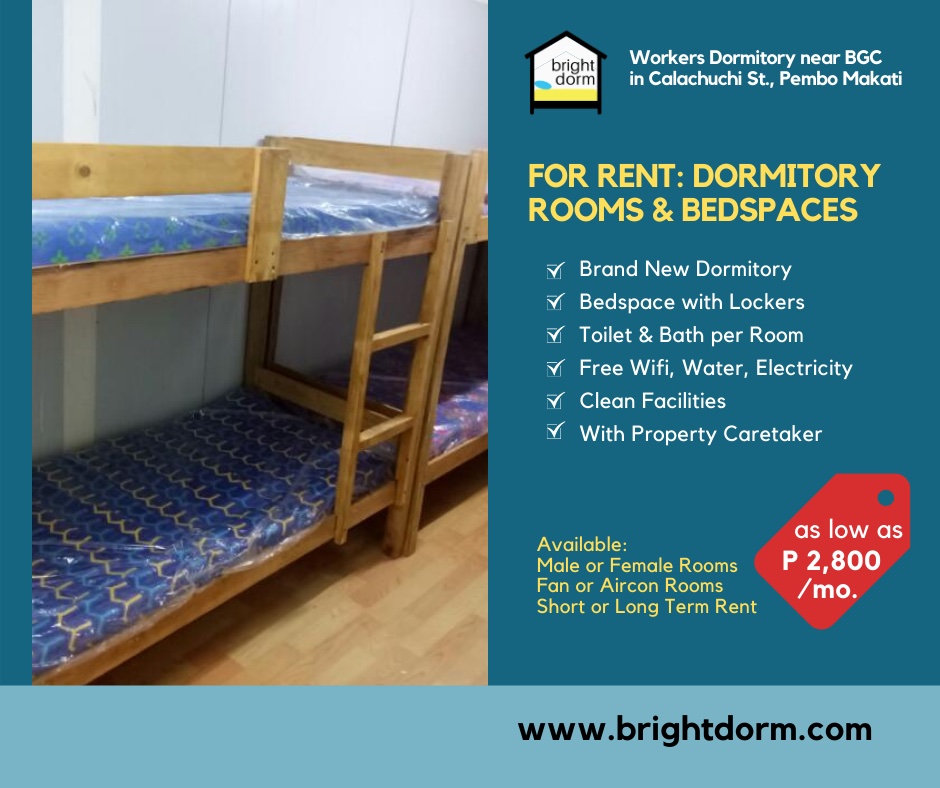 Brightdorm Workers Dormitory in Pembo Makati near BGC