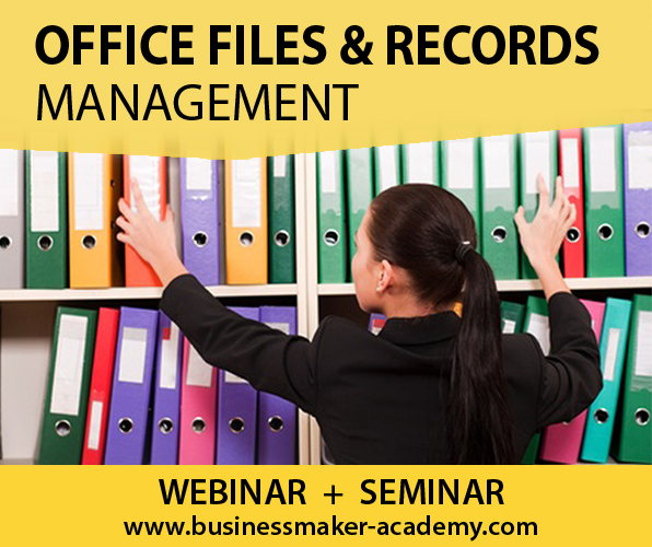 Office Files & Records Management Course by Businessmaker Academy