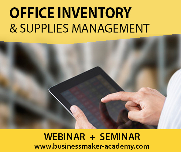 Office Supplies Inventory Management Training by Businessmaker Academy, Inc.