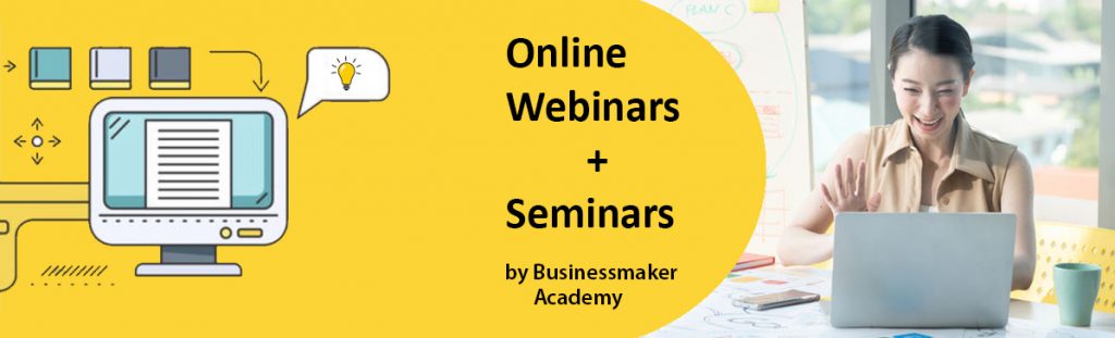 Training Schedule: Webinars by Business Maker Academy Philippines